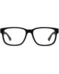 Gucci - Web Trim Rectangle Glasses - Lyst