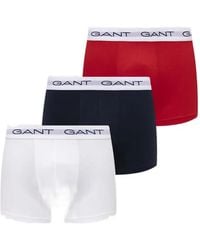 GANT - Elastic-Waistband Logo-Detail Boxers (Set Of Three) - Lyst