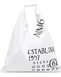 MM6 by Maison Martin Margiela - Bolso shopper Japanese con motivo de números - Lyst