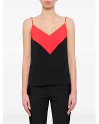 Lanvin - Colour-Block Silk Top - Lyst