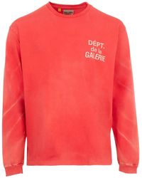 GALLERY DEPT. Flames Logo Long Sleeve T-Shirt in Black for