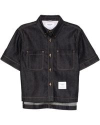 Thom Browne - Hemd Mit Logo-Patch - Lyst