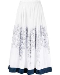 Gemy Maalouf - Floral-Print A-Line Maxi Skirt - Lyst