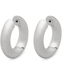 Tom Wood - Chunky Hoops Satin Earrings - Lyst