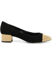 Rene Caovilla - 50Mm Rhinestone-Embellished Suede Pumps - Lyst