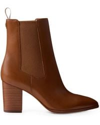 Ralph Lauren - Bottines En Cuir À Bout Carré - Lyst
