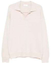Roberto Collina - Ribbed-Trim Long-Sleeve Polo Shirt - Lyst