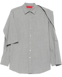Thelatest - Sleeve Button-Front Shirt - Lyst