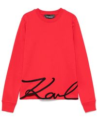 Karl Lagerfeld - Sweatshirt Mit Signatur-Logo Am Saum - Lyst
