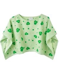 ORSINA - Animalier-Print Scalloped Top - Lyst