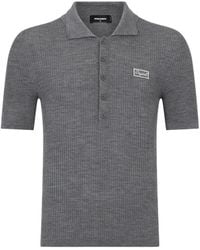 DSquared² - Gestricktes Basic-Poloshirt - Lyst