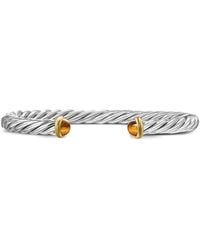 David Yurman - 14Kt And Sterling Cable Cuff Bracelet (6Mm) - Lyst