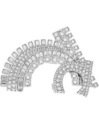 Ferragamo - Gancini Crystal-Embellished Brooch - Lyst