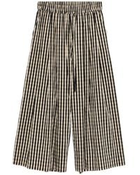 Psophia - Check-Pattern Cropped Trousers - Lyst