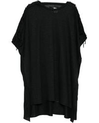 Limi Feu - Lace-Up Asymmetric T-Shirt - Lyst