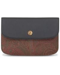 Etro - Paisley-Print Leather Wallet - Lyst