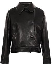 Magda Butrym - Belted Leather Jacket - Lyst