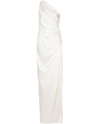 Michelle Mason - Vestido de fiesta de seda de un solo hombro - Lyst