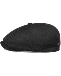 Stetson - Button-Topped Flat Cap - Lyst