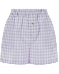 Moschino - Gingham-Check Elasticated Shorts - Lyst