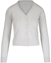 Kinross Cashmere - V-Neck Buttoned Cardigan - Lyst