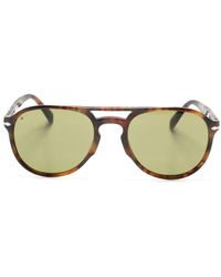Persol - Tortoiseshell Pilot-frame Sunglasses - Lyst