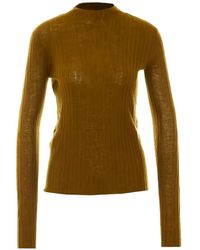 Pinko - Ribbed-Knit Long-Sleeve Sweater - Lyst