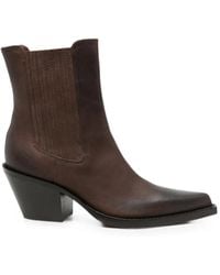Paris Texas - Dallas Pointed-Toe Leather Ankle Boots - Lyst