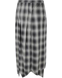 Meta Campania Collective - Asymmetric Check Midi Skirt - Lyst