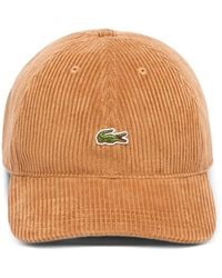 Lacoste - Corduroy logo cap - Lyst