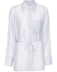 Tシャツ・カットソー LOW CLASSIC SEE-THROUGH BACK STRAP SHIRT Low Classic See-Through Back Strap Shirt in Gray | Lyst