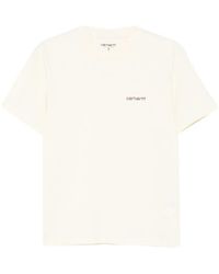 Carhartt - Script Logo-Embroidered T-Shirt - Lyst