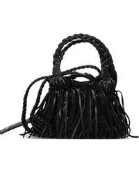 KARL LAGERFELD - Braided Fringe Tote Bag - Lyst