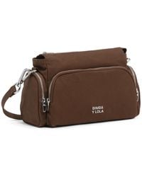 Bimba Y Lola - Small Dark Khaki Cotton Pocket Crossbody Bag - Lyst