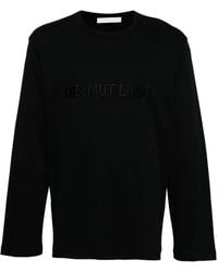 Helmut Lang - T-Shirt Met Geborduurd Logo - Lyst