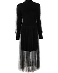 Twinset - Vestido midi de tul - Lyst