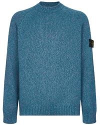 Stone Island - Raglan-Sleeve Crewneck Sweater - Lyst
