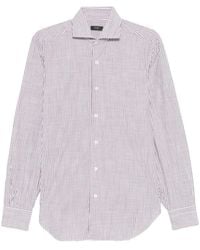 Barba Napoli - Vertical-Stripe Long-Sleeve Shirt - Lyst