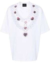 John Richmond - Necklace-print Cotton T-shirt - Lyst