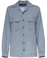 Loro Piana - Ida Notched-Collar Flap-Pocket Shirt - Lyst