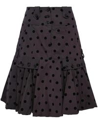 ROKH - Puff Hem Midi Skirt - Lyst