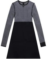 Courreges - Robe Courte À Empiècements En Dentelle - Lyst