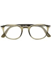 Persol - Lunettes De Vue À Monture Ronde Transparente - Lyst