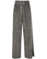 Peserico - Corded-Velvet Palazzo Pants - Lyst