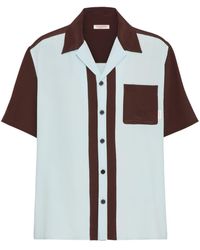 Valentino Garavani - Panelled Silk Shirt - Lyst