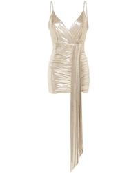 Nissa - Metallic Ruched Minidress - Lyst