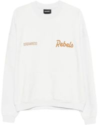 DSquared² - Logo-Embroidered Crew-Neck Sweater - Lyst