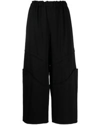 Comme des Garçons - Elasticated-Waist Cropped Wool Trousers - Lyst
