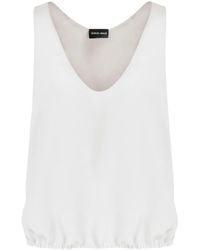 Giorgio Armani - ノースリーブ シルクトップ - Lyst