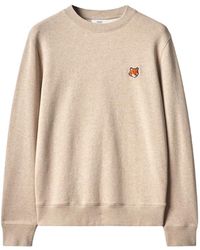Maison Kitsuné - Fox Head-Patch Sweatshirt - Lyst